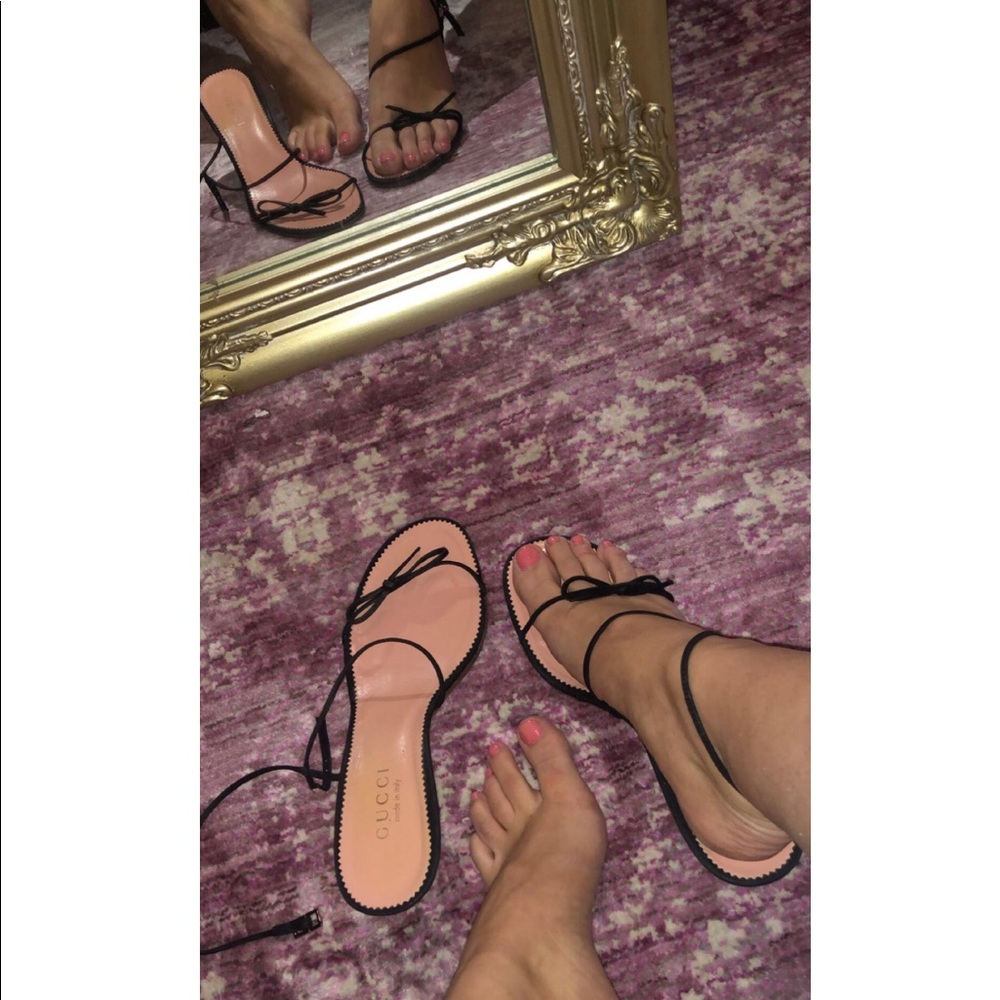 Gucci lace up heels